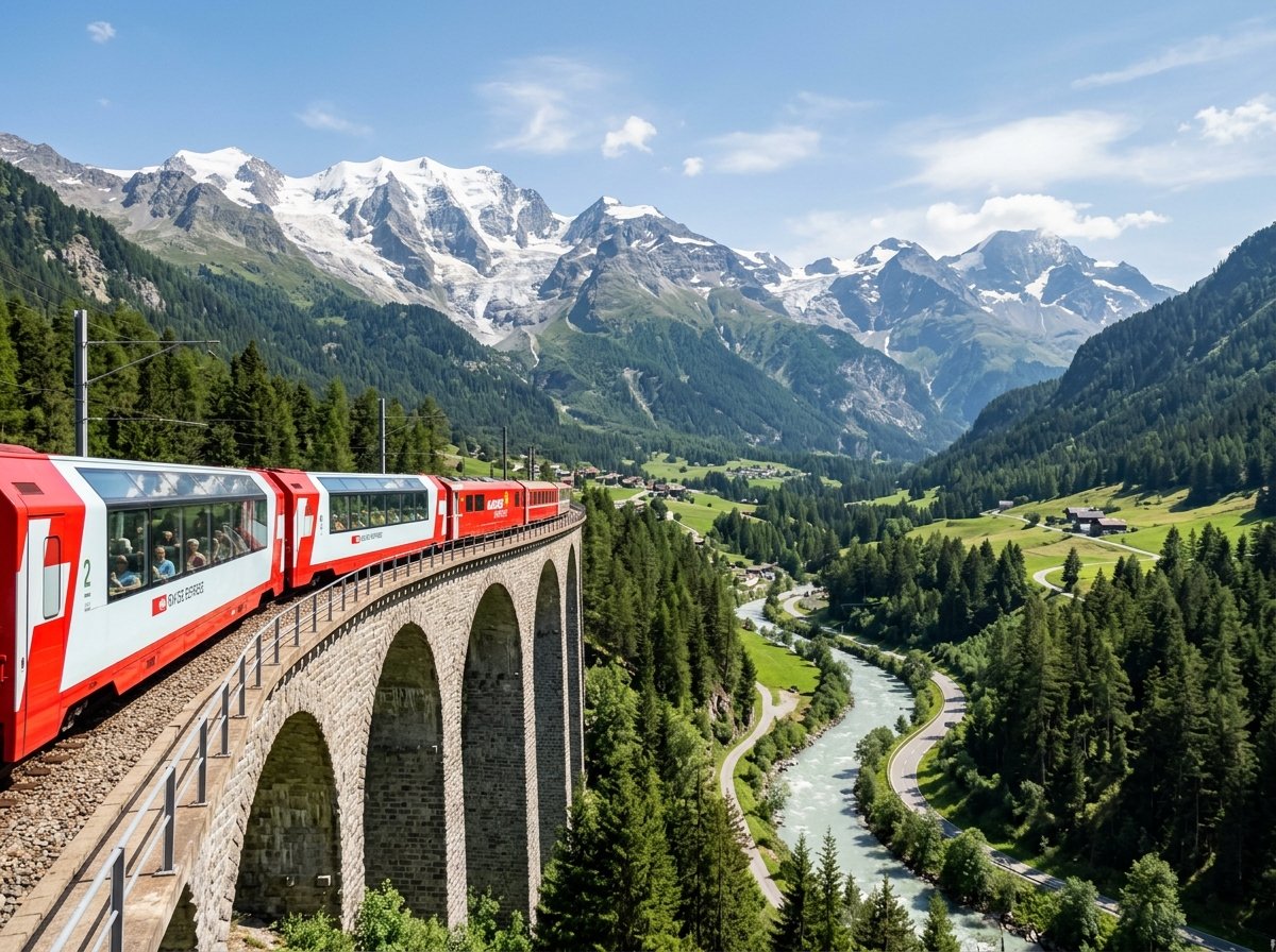 Swiss Train Travel Guide 2026: Best Scenic Routes and Passes - illustration