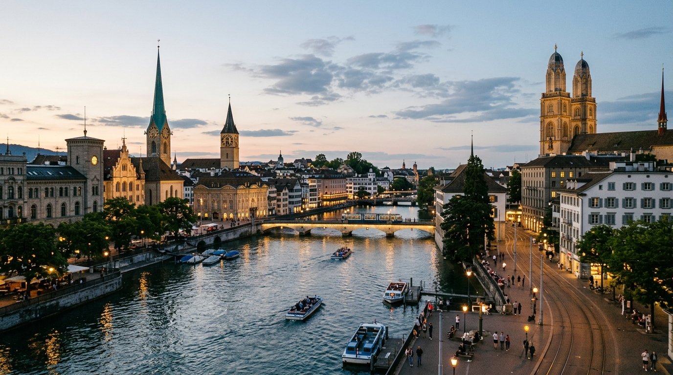 Zurich Travel Guide 2026 A Local Honest Walkthrough, hero image showing Lake Zurich and skyline