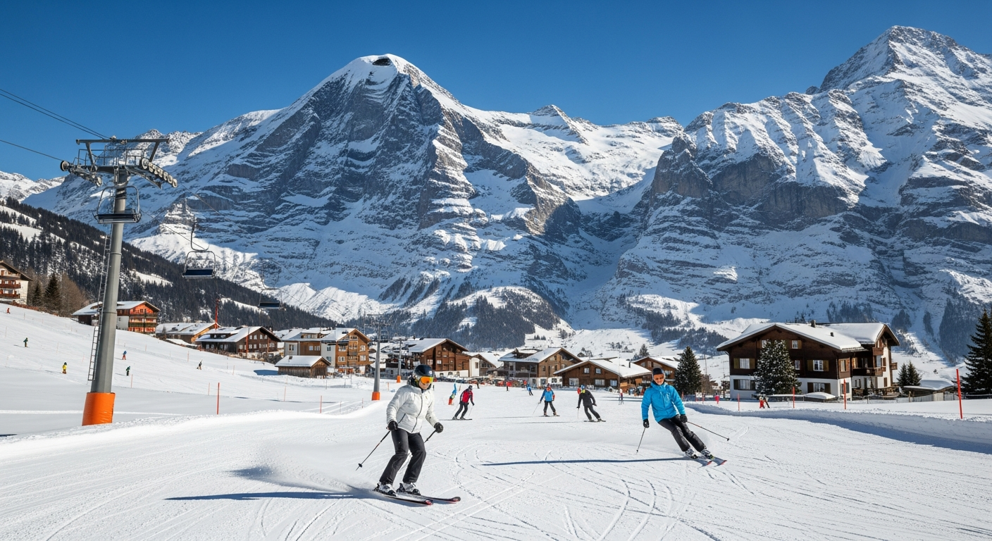 Jungfrau ski region Grindelwald 2026 - alpine skiing Switzerland