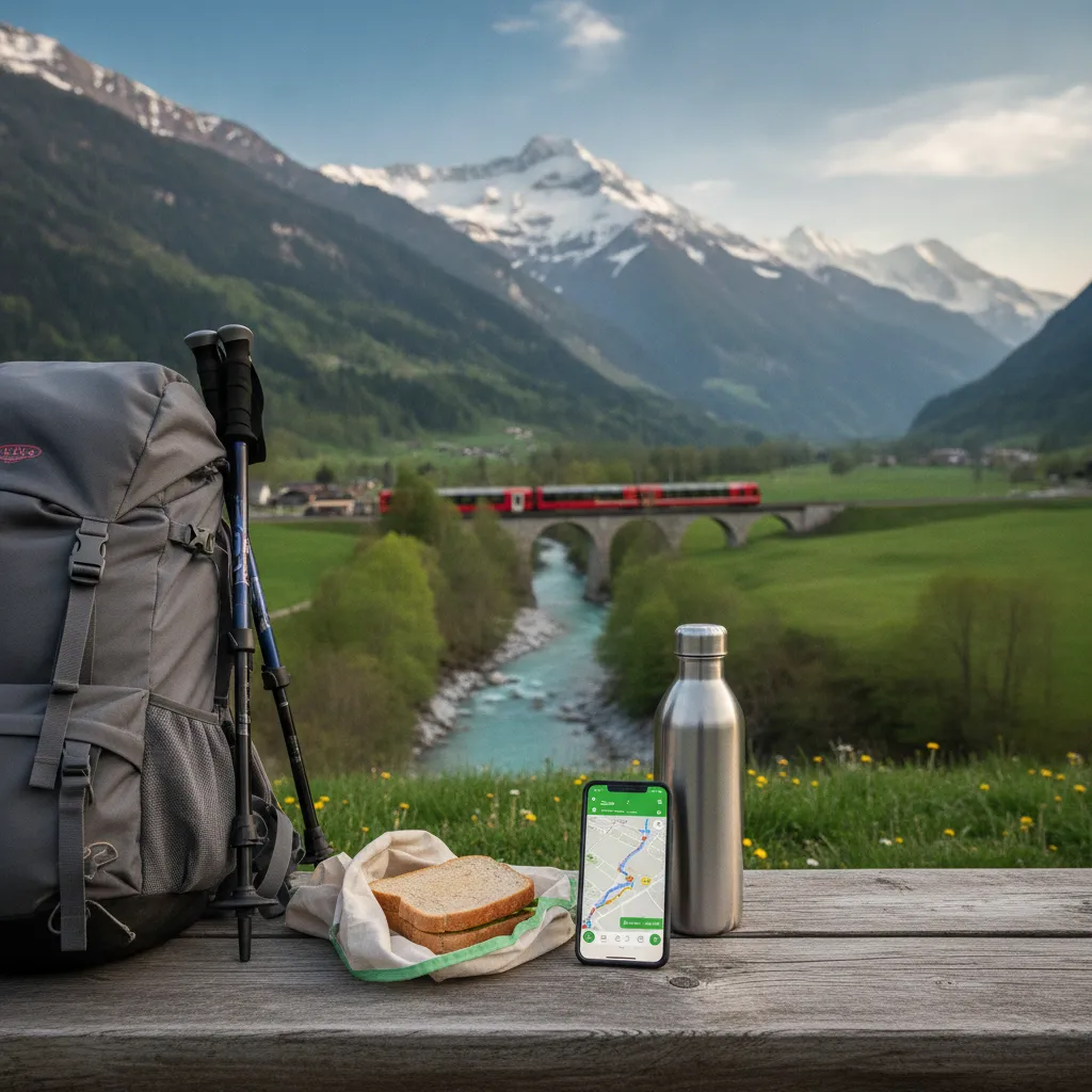 A panoramic view of Swiss mountains and a lake, illustrating the pristine landscape first-time visitors can expect.